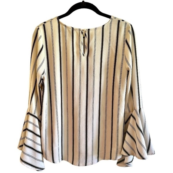 SWEET WANDERER, WOMENS TOP. OFF-WHITE WITH BLACK STRIPE. ROUND NECK. SIZE M - Picture 6 of 8